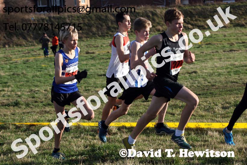 Boys under-15s North Eastern Cross Country, 2018 Northern Cross Country Champs., Wrekenton, Gateshead. Photo:  David T. Hewitson/Sports for All Pics